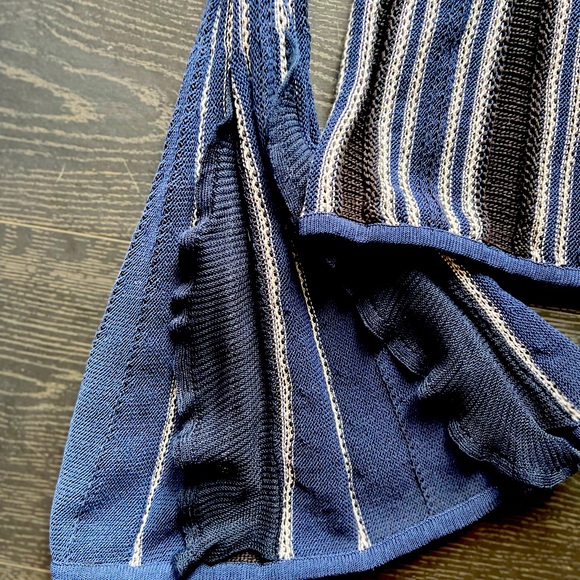 Jonathan Simkhai Blue and Black Striped Sweater - Picture 2 of 3